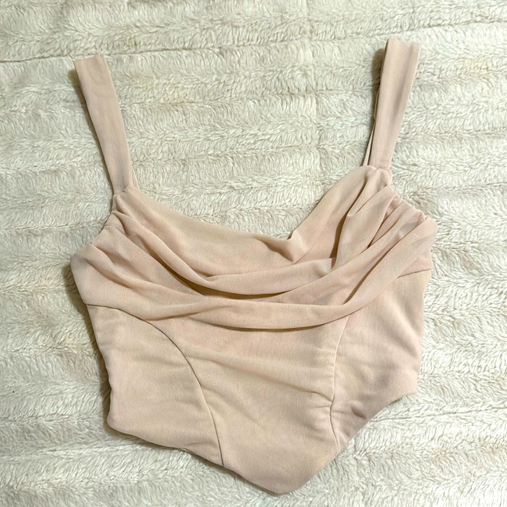 Cowl neck crop top